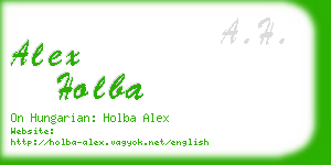 alex holba business card